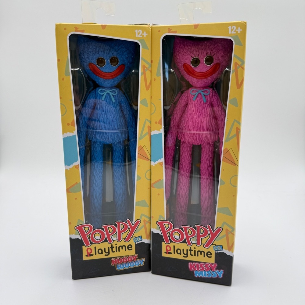 McFarlane Toys Poppy Playtime Huggy Wuggy and Kissy Missy Bendable 12 in figure